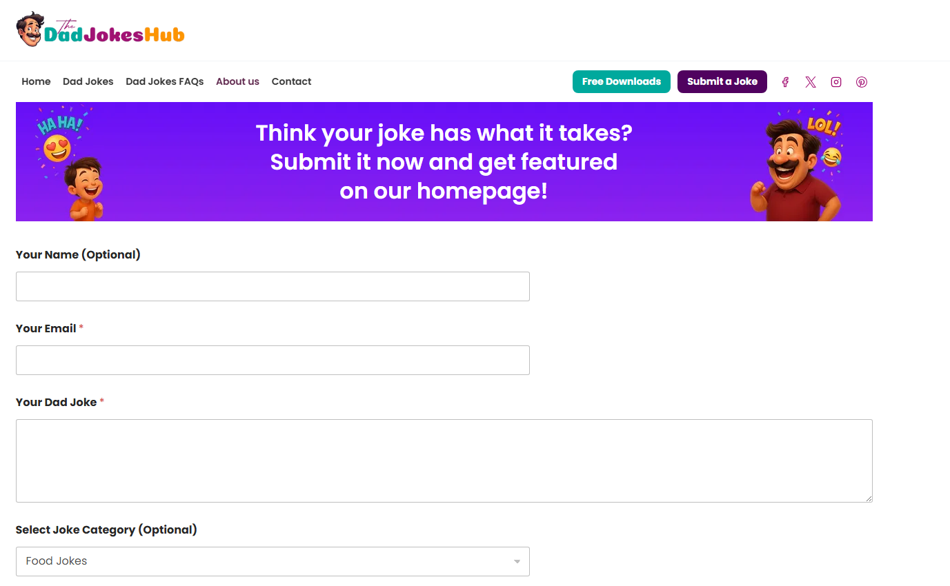 The Dad Jokes Hub - 1000+ clean dad jokes to groan, giggle & share media 5