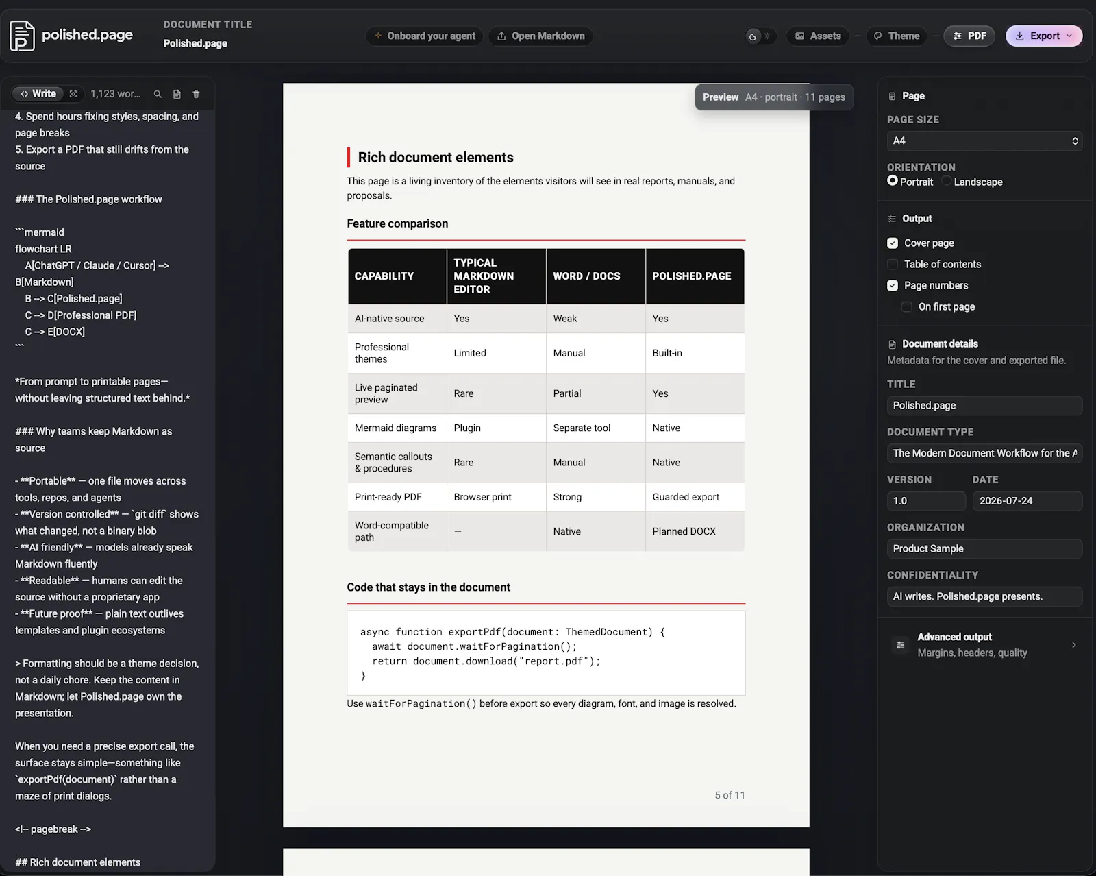 Polished.page screenshot 4