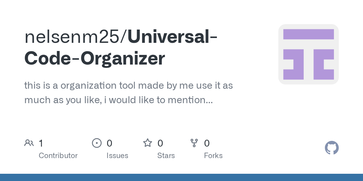GitHub Universal File Organizer gallery image