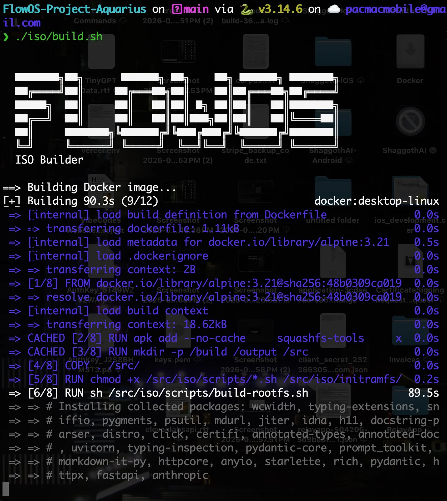 Project Aquarius — FlowOS Desktop gallery image