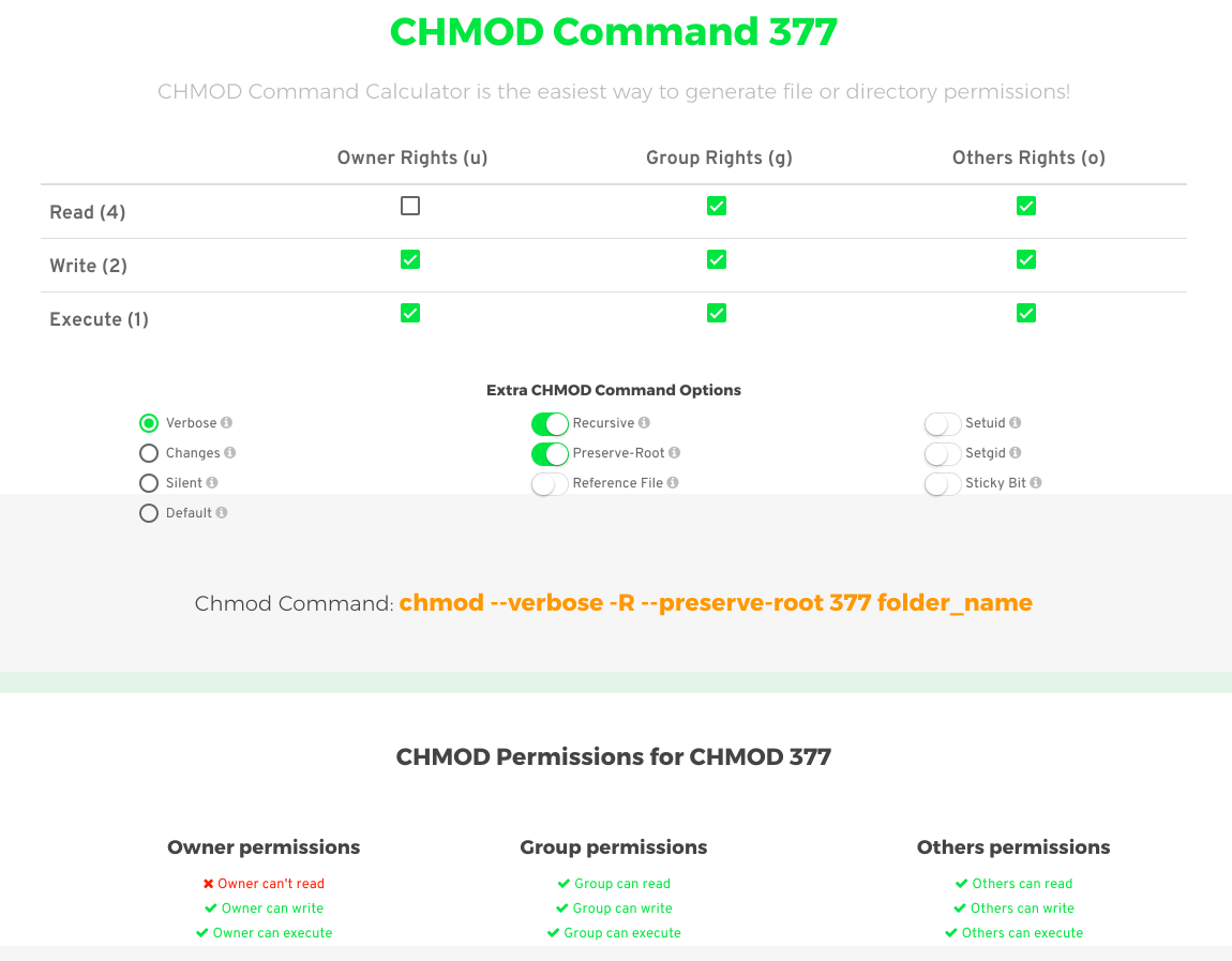Chmod Command Calculator Product Information Latest Updates And Reviews 22 Product Hunt Chmod Command Calculator Product Information Latest Updates And Reviews 22 Product Hunt