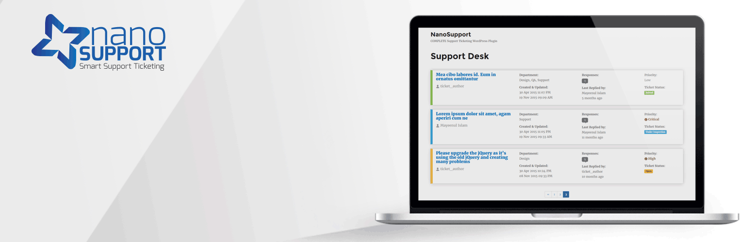 NanoSupport - WordPress Support Ticketing Plugin gallery image