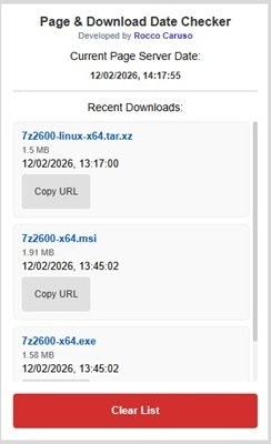 Page & Download Date Checker