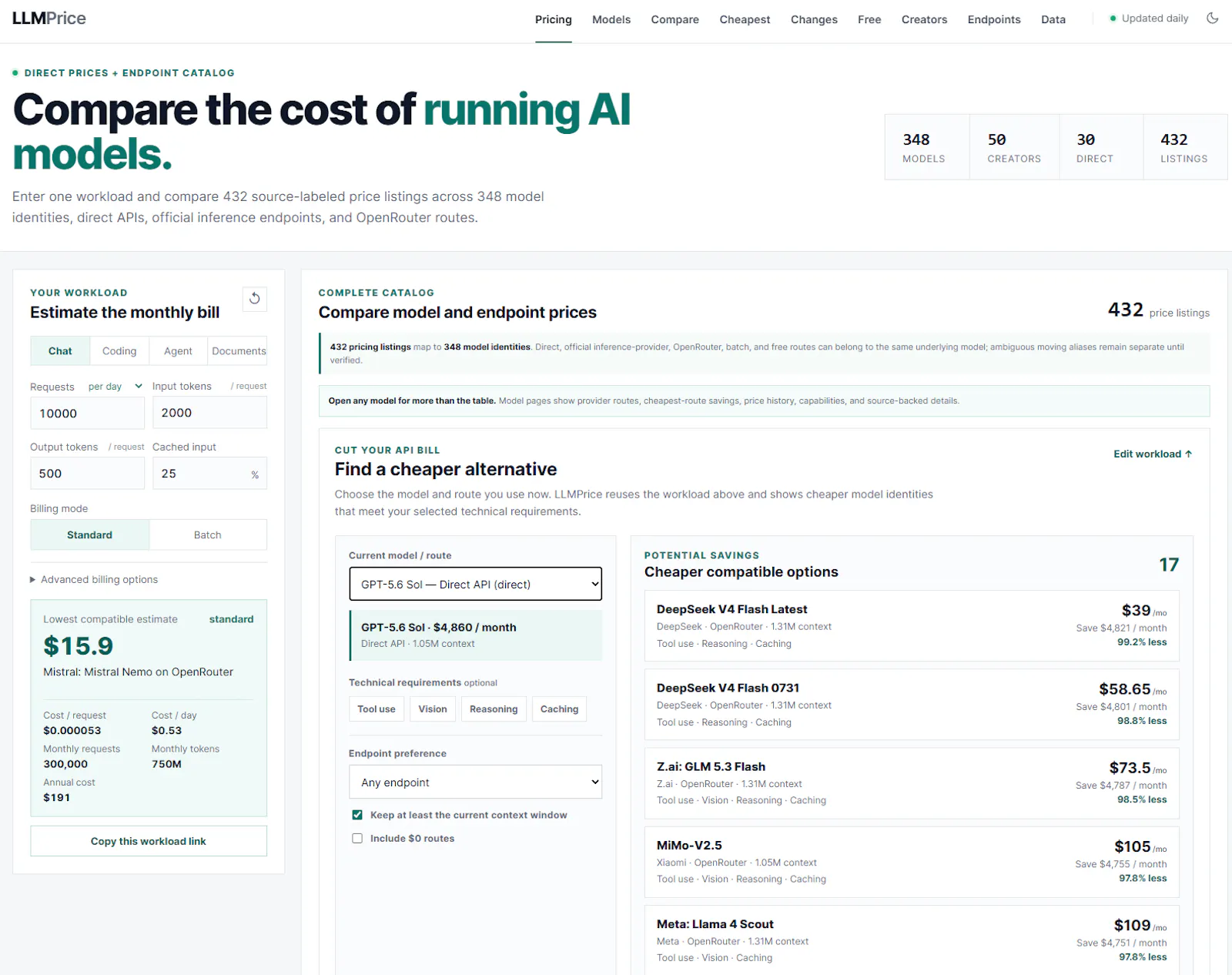 LLMPrice screenshot 1