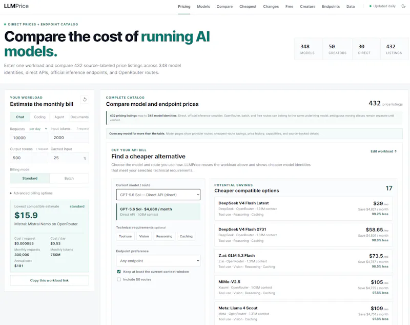 LLMPrice screenshot 1