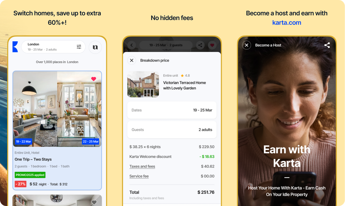 Karta.com - Affitti per le vacanze - case, appartamenti, case sulla spiaggia e altro ancora media 2