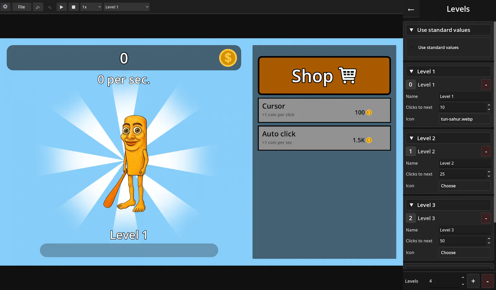 Clicker Game Maker screenshot 3