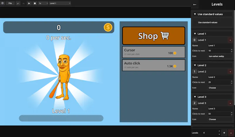 Clicker Game Maker screenshot 3