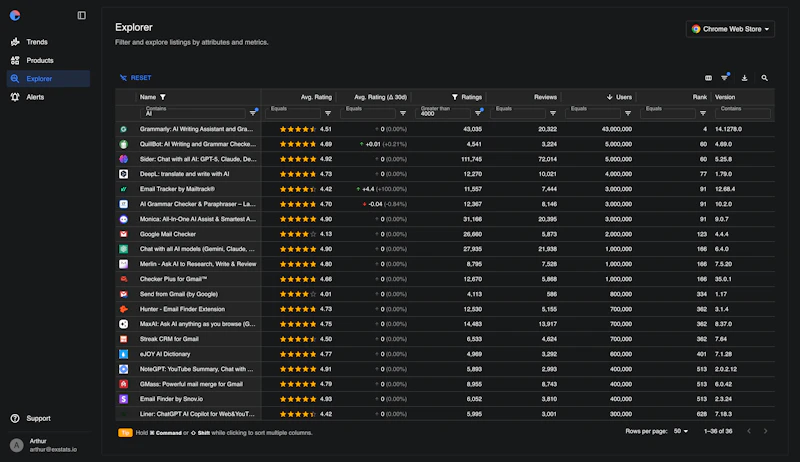 Exstats screenshot 3
