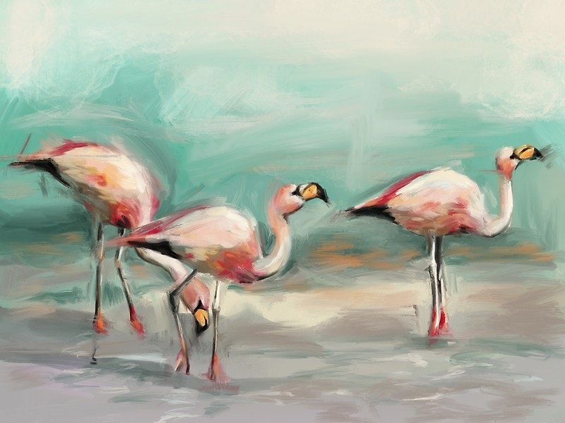 Flamingo Tropical Art Print