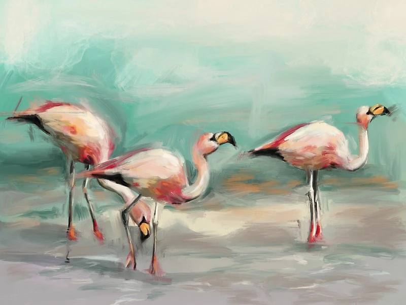 Flamingo Tropical Art Print