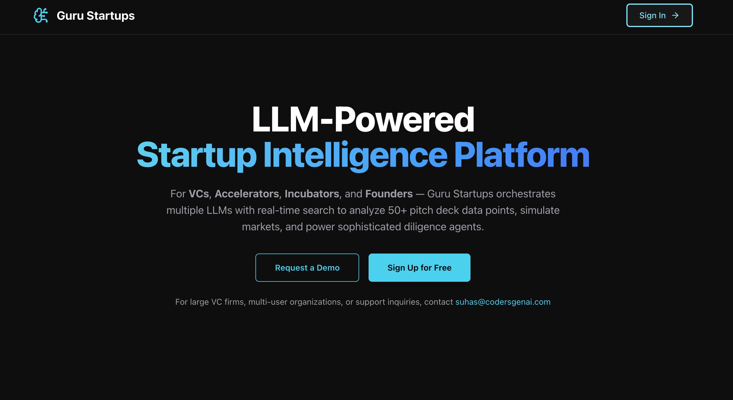 Média Guru Startups - LLM Powered Pitch Deck Analysis and Startup Intelligence 1