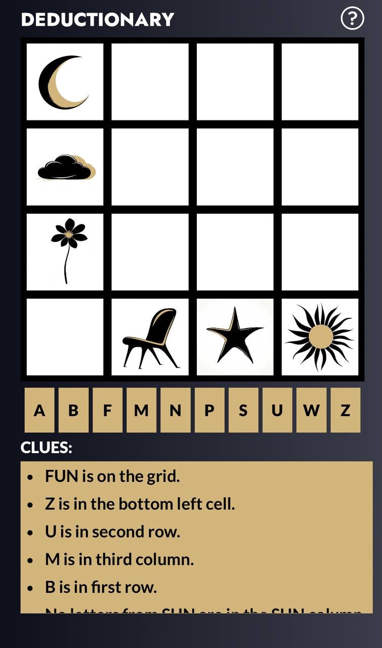 Puzzle quotidiano detramente - Detrarre gli indizi.Risolvi il puzzle media 3
