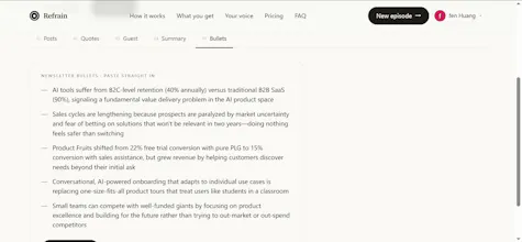 Turn podcast intoLinkedIn posts in voice gallery image