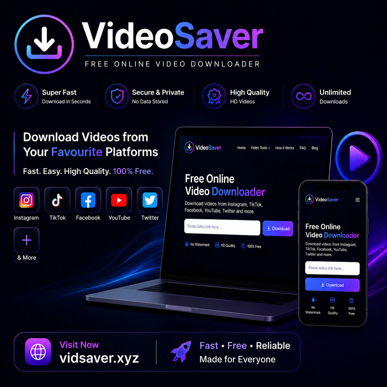 VidSaver logo