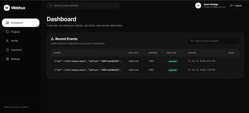 Webhux screenshot 1