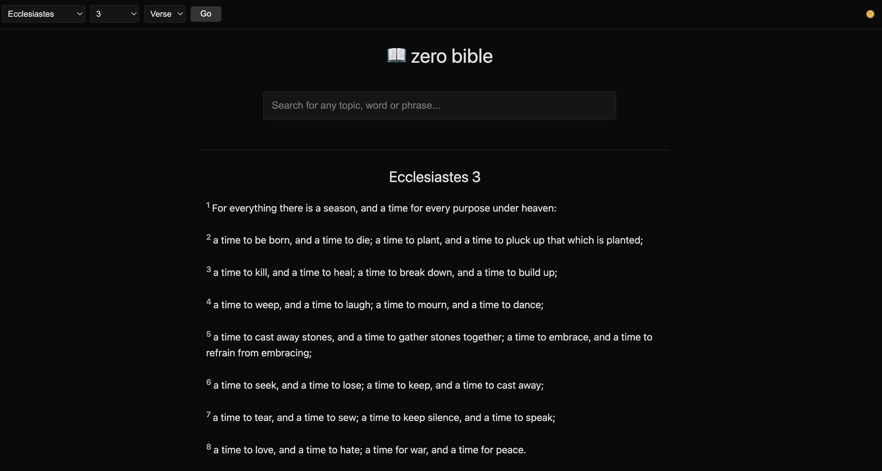 Media Zero Bible - Pembaca Alkitab Gelap dengan iklan sifar. 1