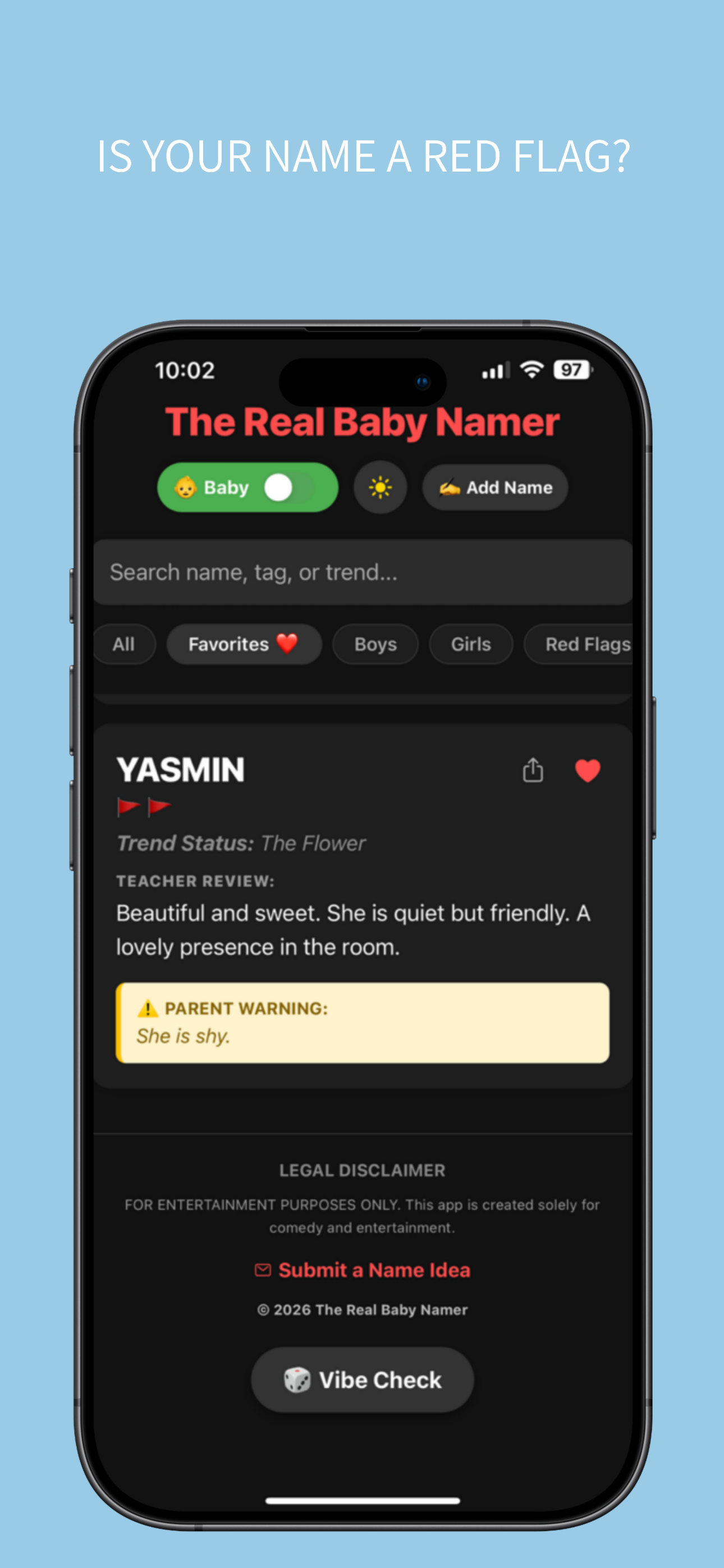 The Real Baby Namer  - Screenshot 5 showing product features and functionality