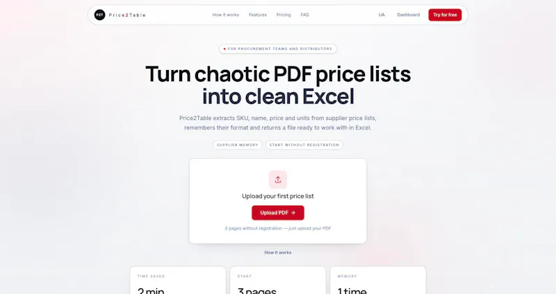 Price2Table screenshot 2