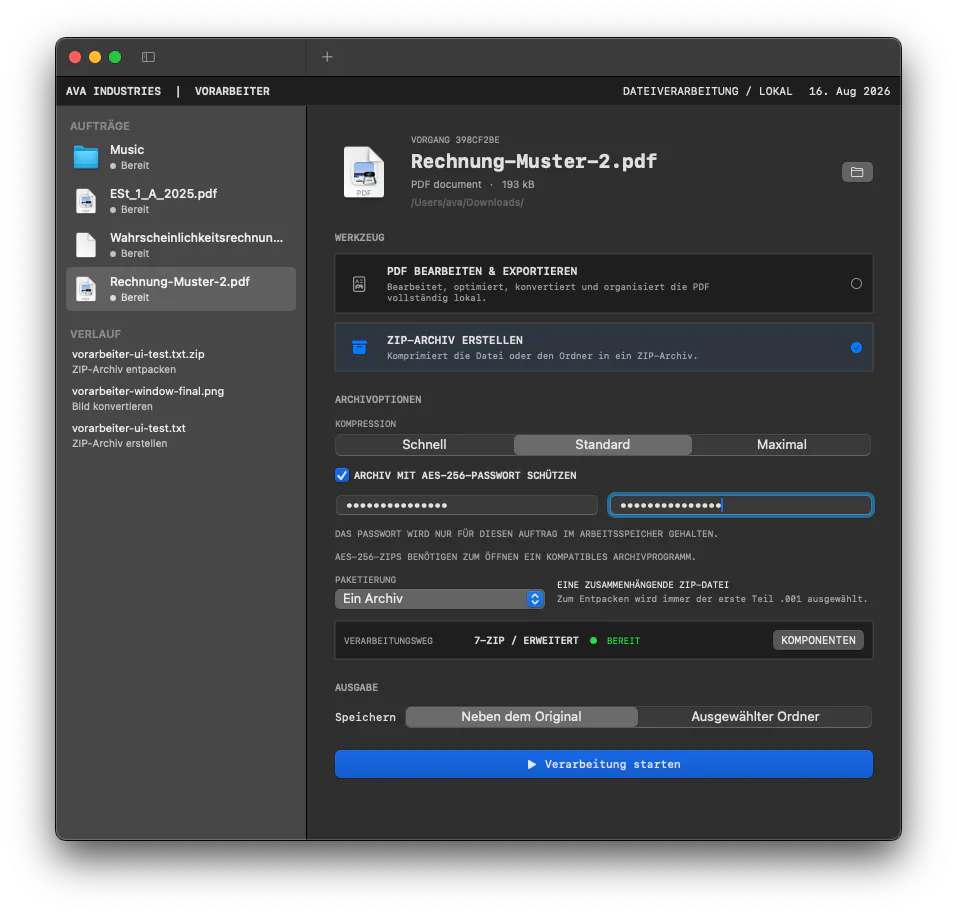 VORARBEITER screenshot