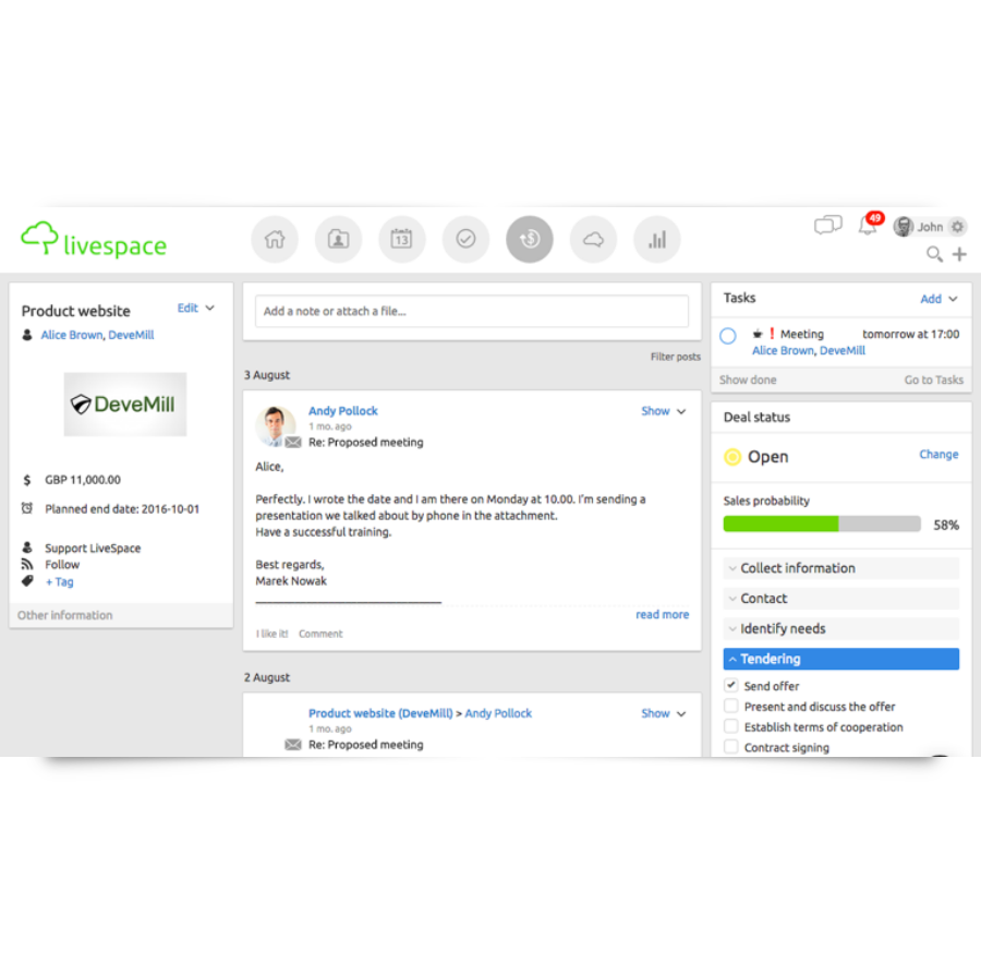 Livespace CRM gallery image