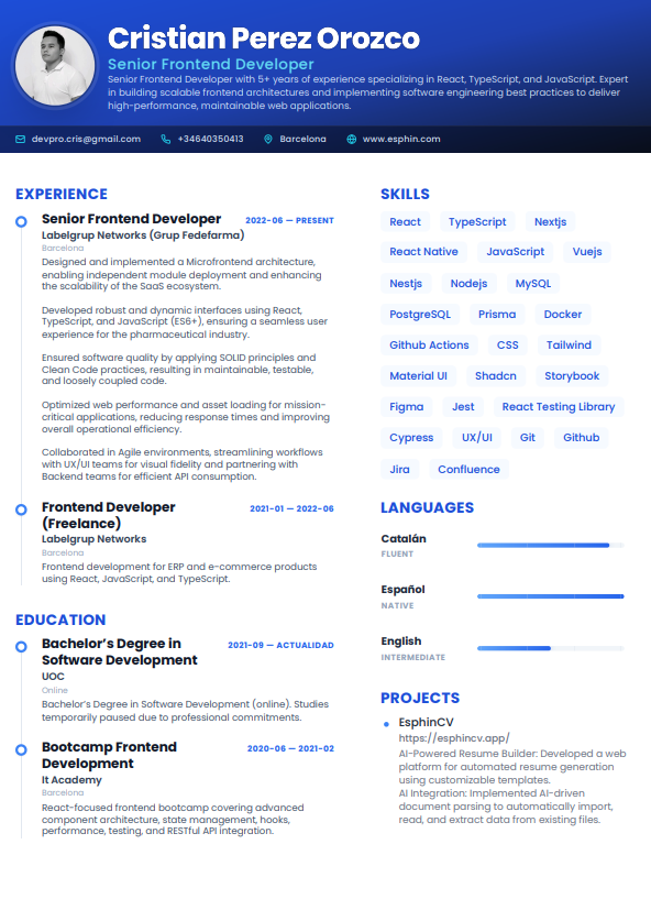 esphincv - Main product screenshot demonstrating key features and user interface