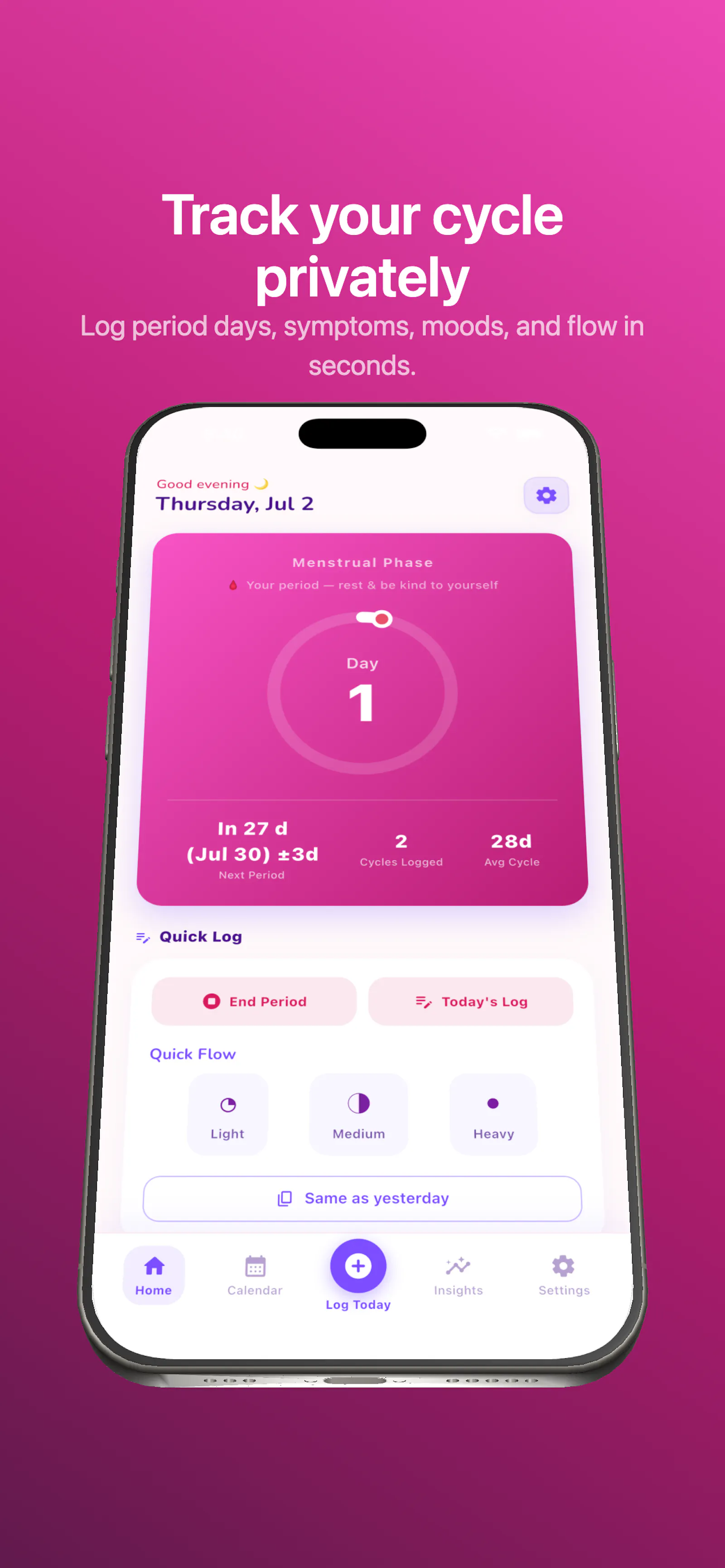 Private Period: Private and Secure screenshot 4