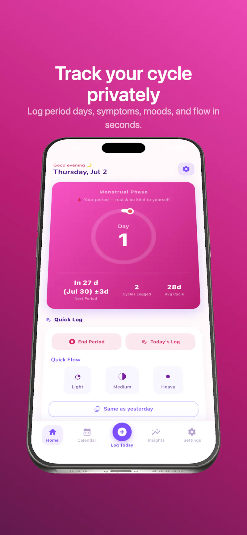 Private Period: Private and Secure screenshot 4