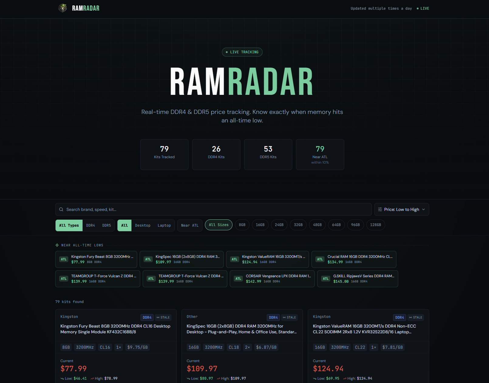 RamRadar - Screenshot 2 showing product features and functionality