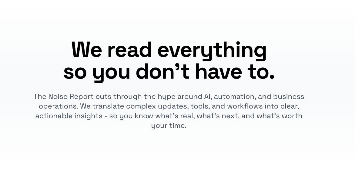 The Noise Report gallery image