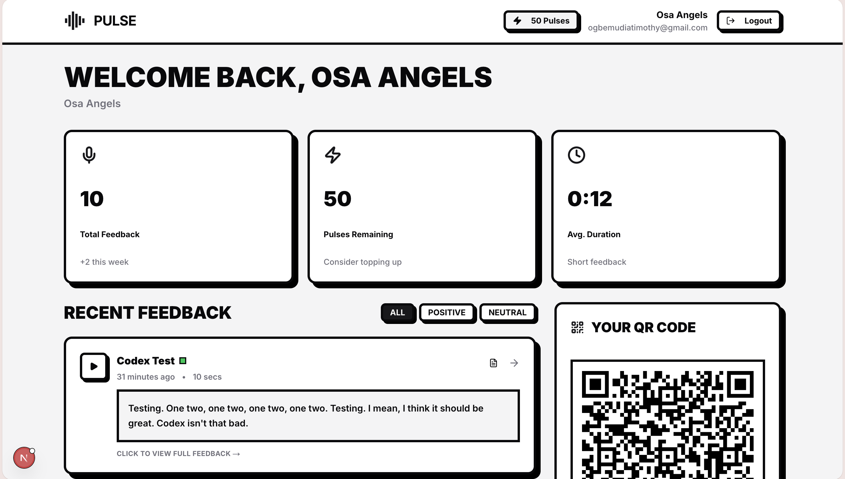 Pulse - Main product screenshot demonstrating key features and user interface
