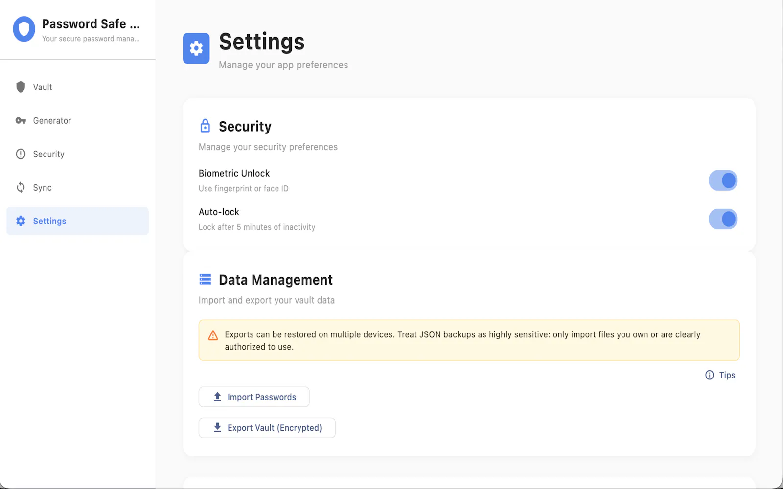 Password SafeVault screenshot 6