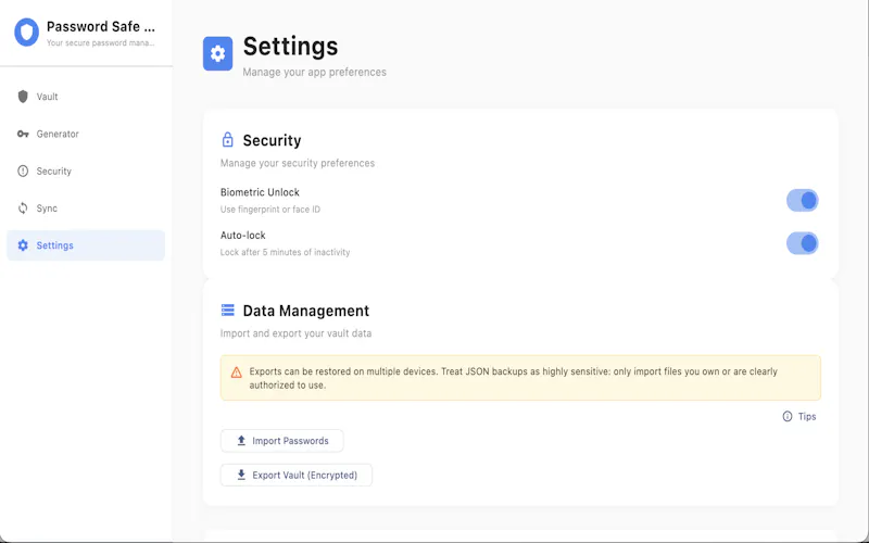 Password SafeVault screenshot 6