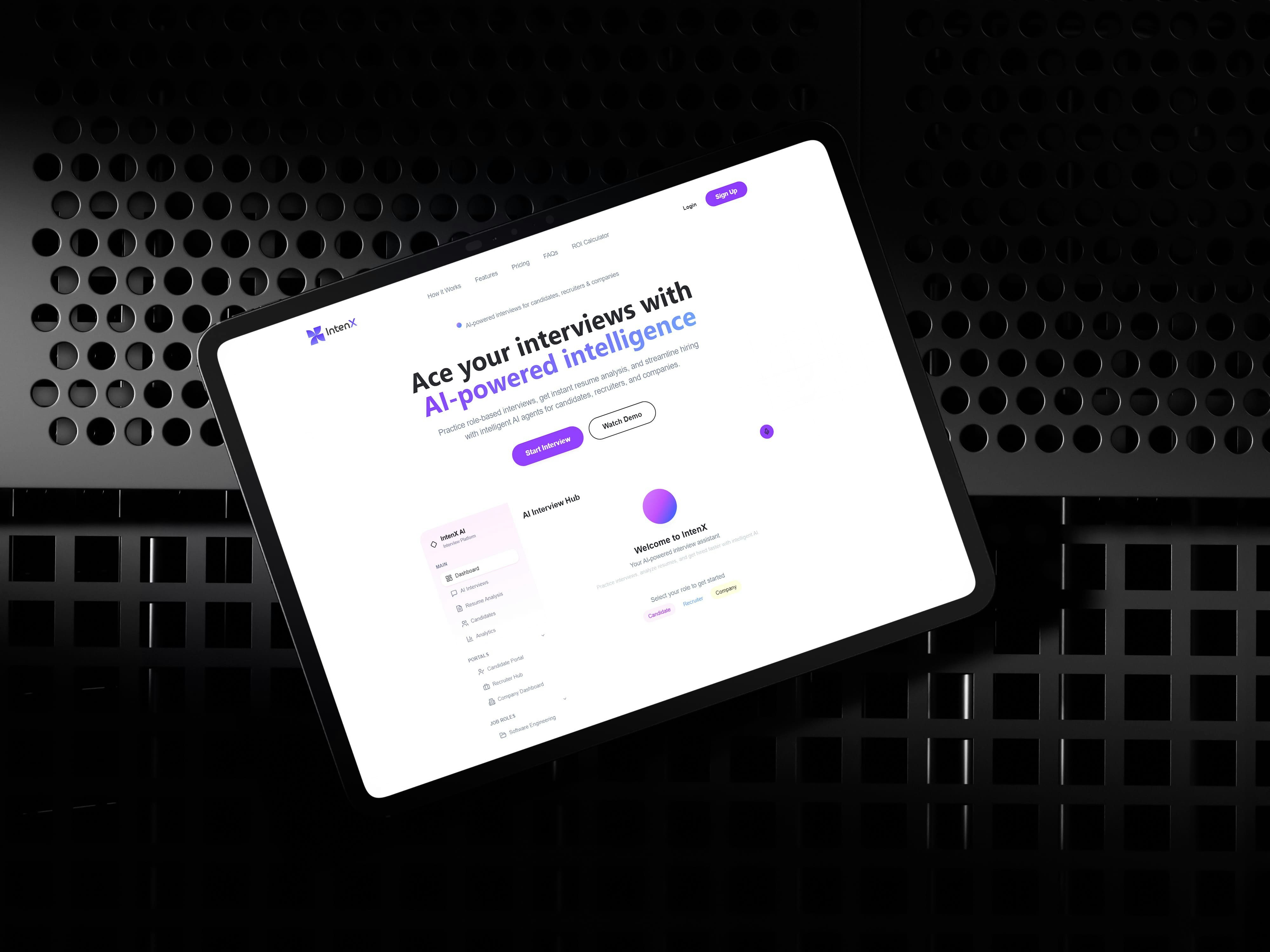 IntenX - Main product screenshot demonstrating key features and user interface