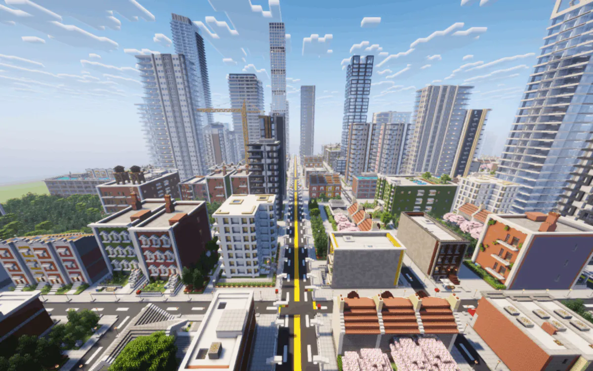 TheoTown Style Minecraft City Generator gallery image