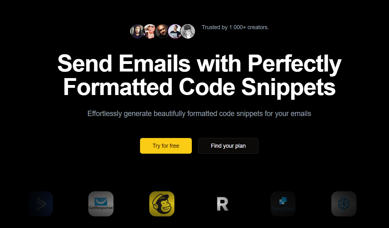Media Codemail.io - Hantar e -mel dengan coretan kod yang sempurna 5