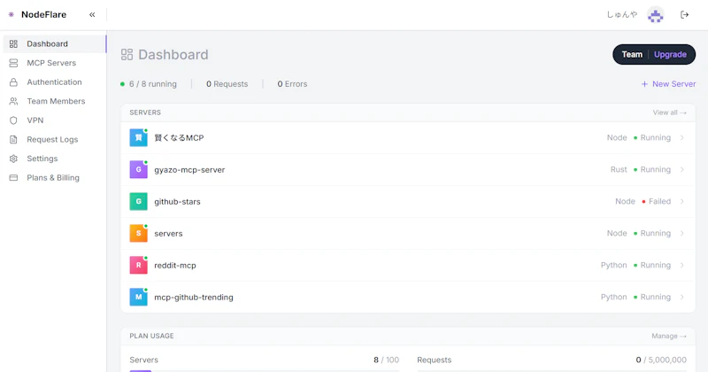 Nodeflare screenshot 1