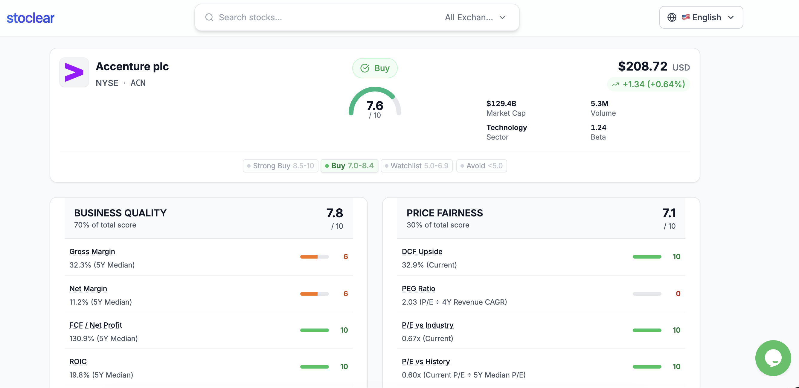 Stoclear - Screenshot 2 showing product features and functionality