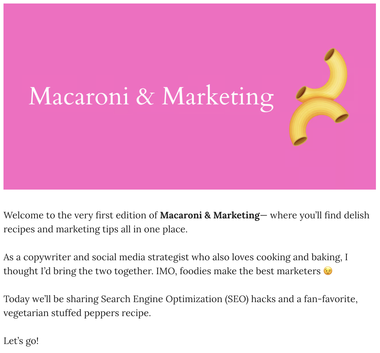 Boletín Macaroni y Marketing media 2