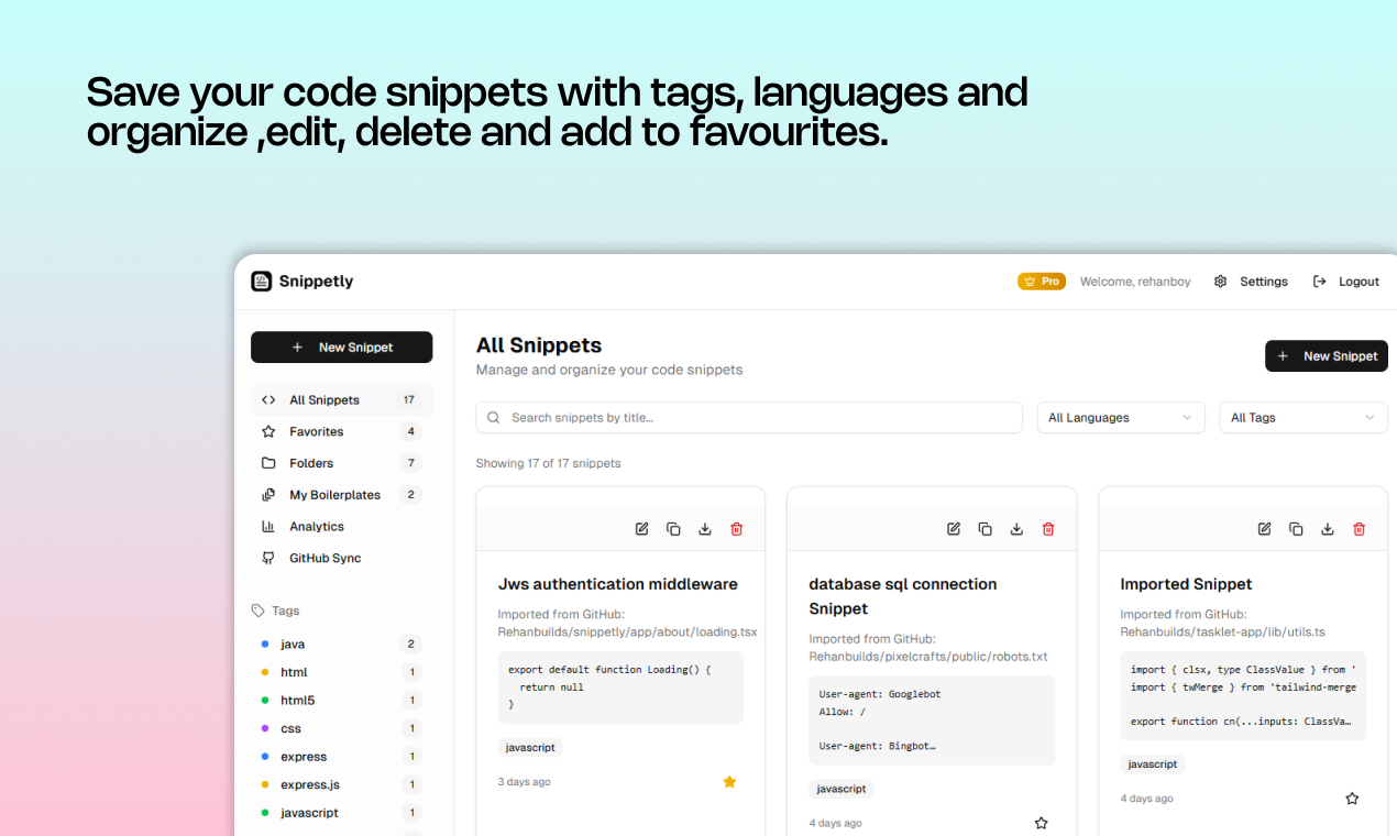 Snippetly gallery image