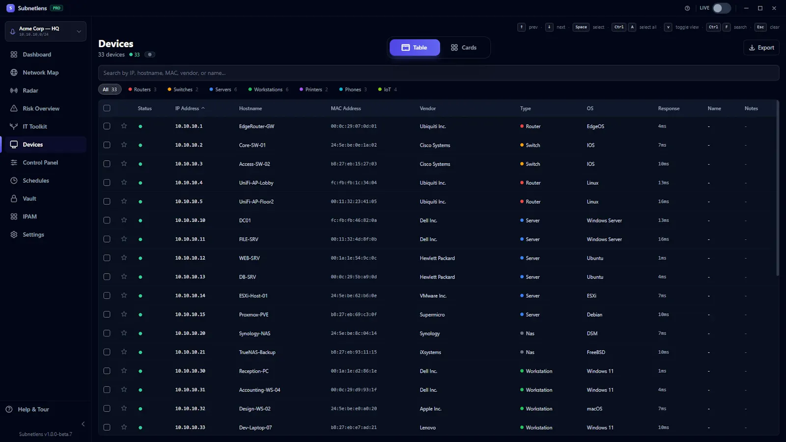 Subnetlens Network Scanner for Windows screenshot 4