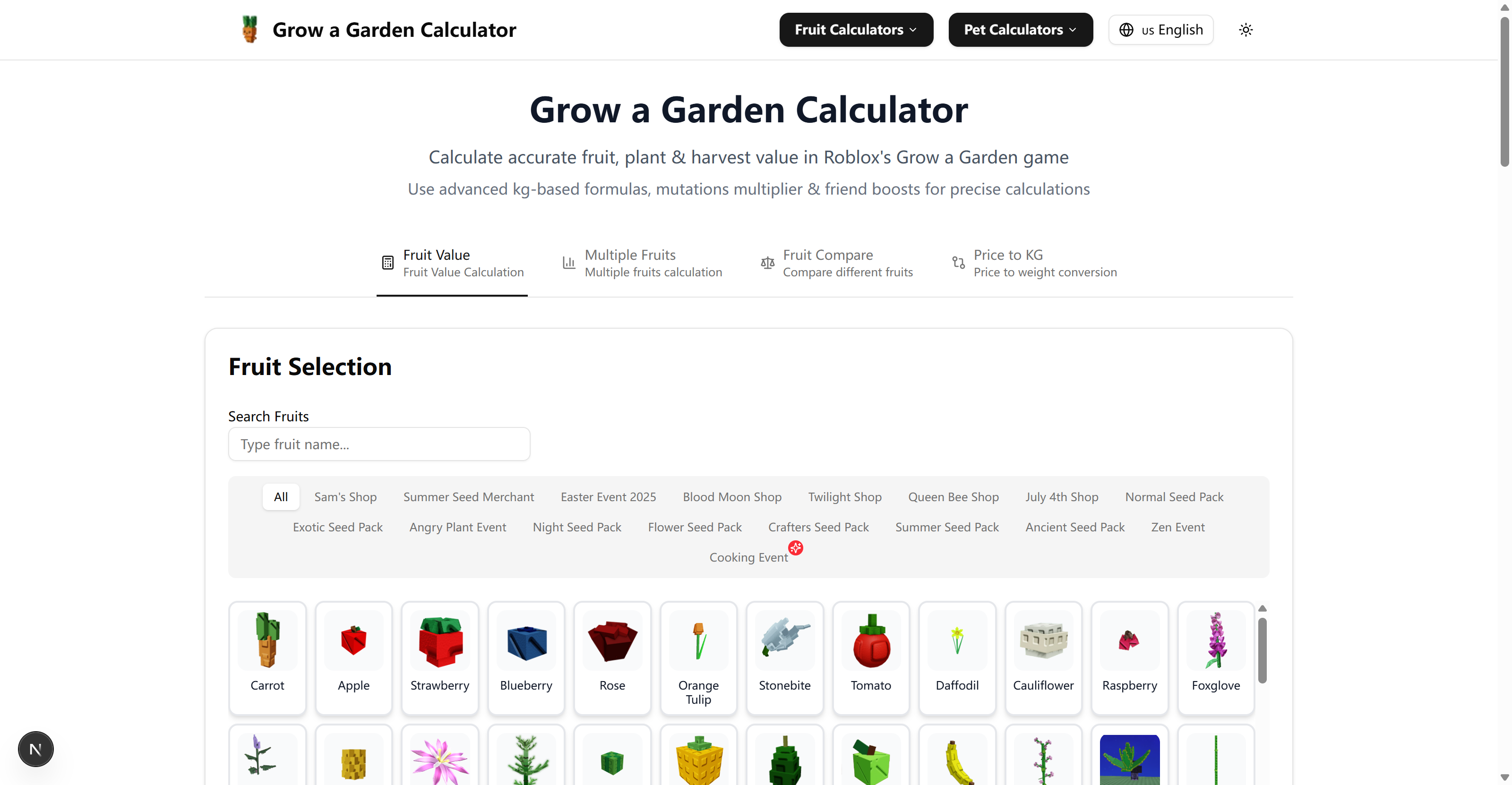 Grow a Garden Calculator gallery image