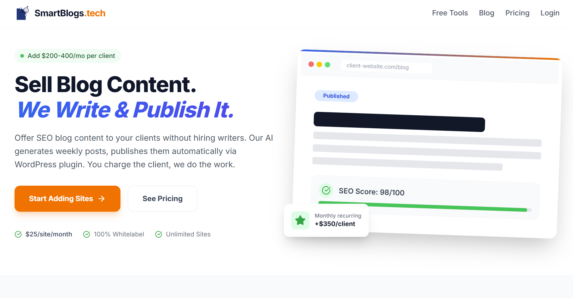SmartBlogs - Main product screenshot demonstrating key features and user interface