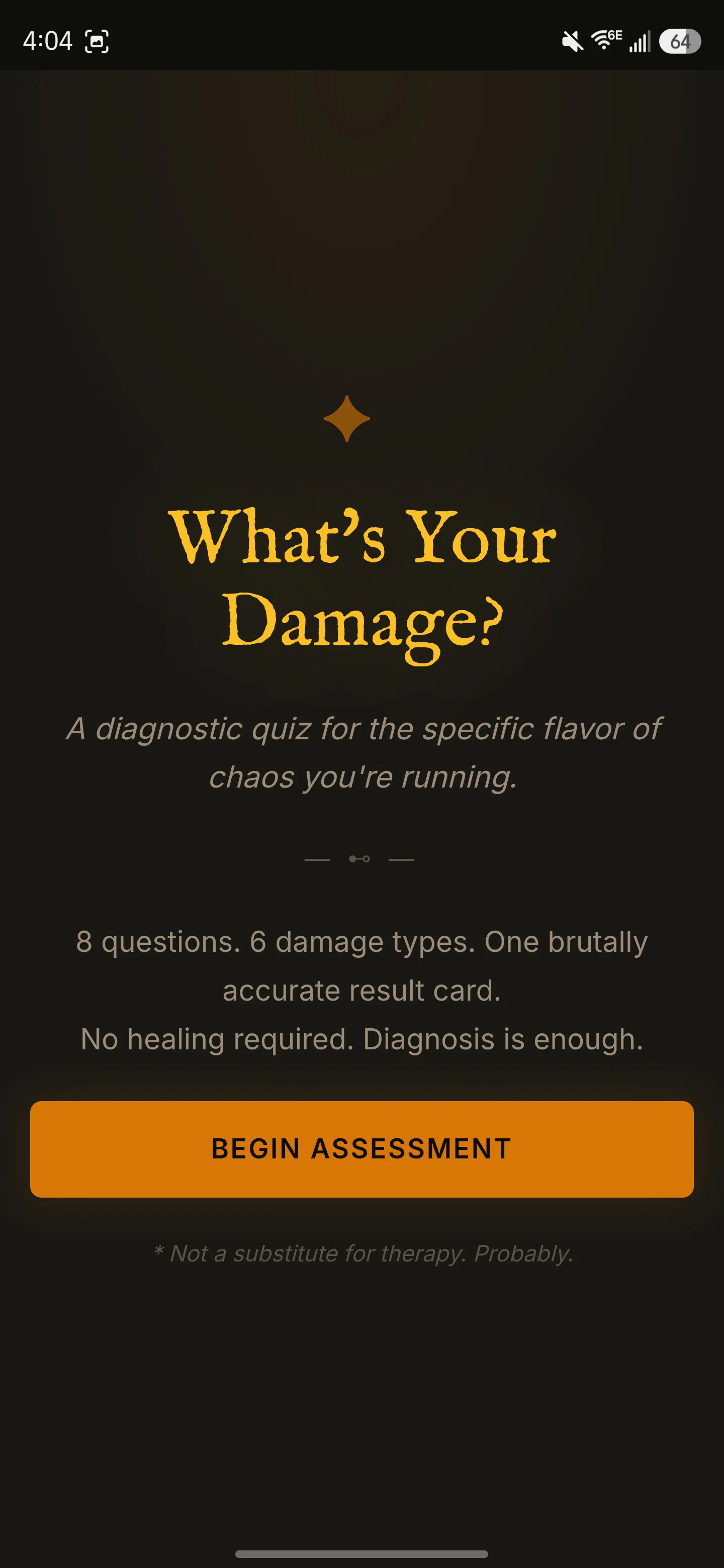What's Your Damage? のプロダクトバナー