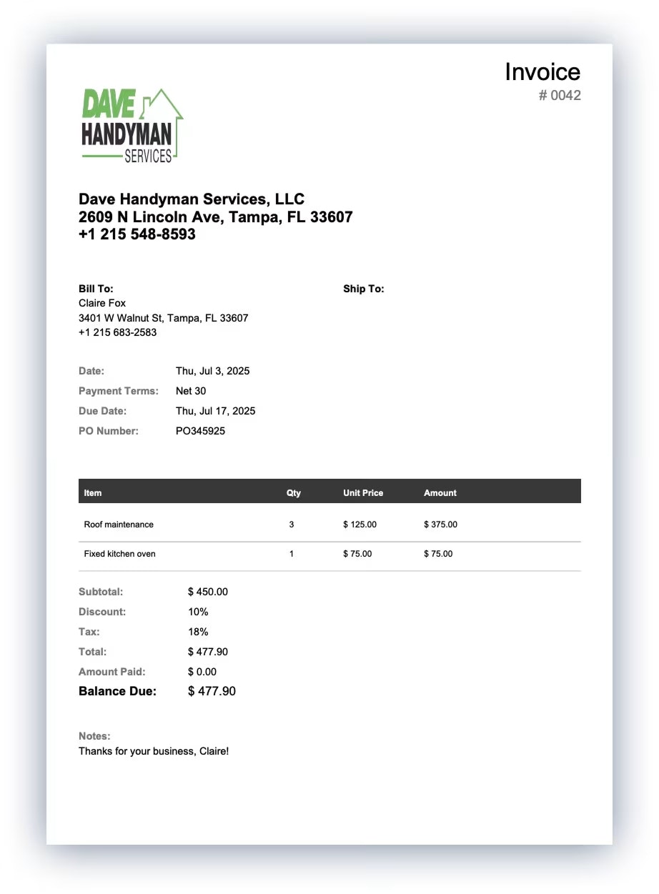 Invoice Fly gallery image