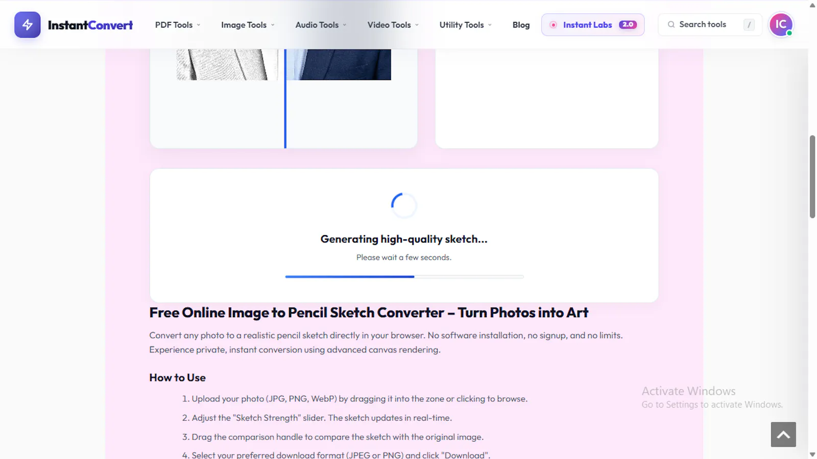 image to pencil sketch screenshot 4