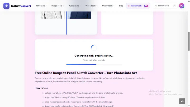 image to pencil sketch screenshot 4