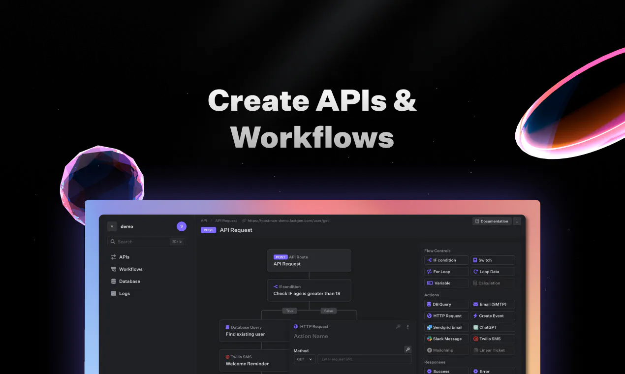 Fastgen: Visual Low-Code Backend Builder | Product Hunt