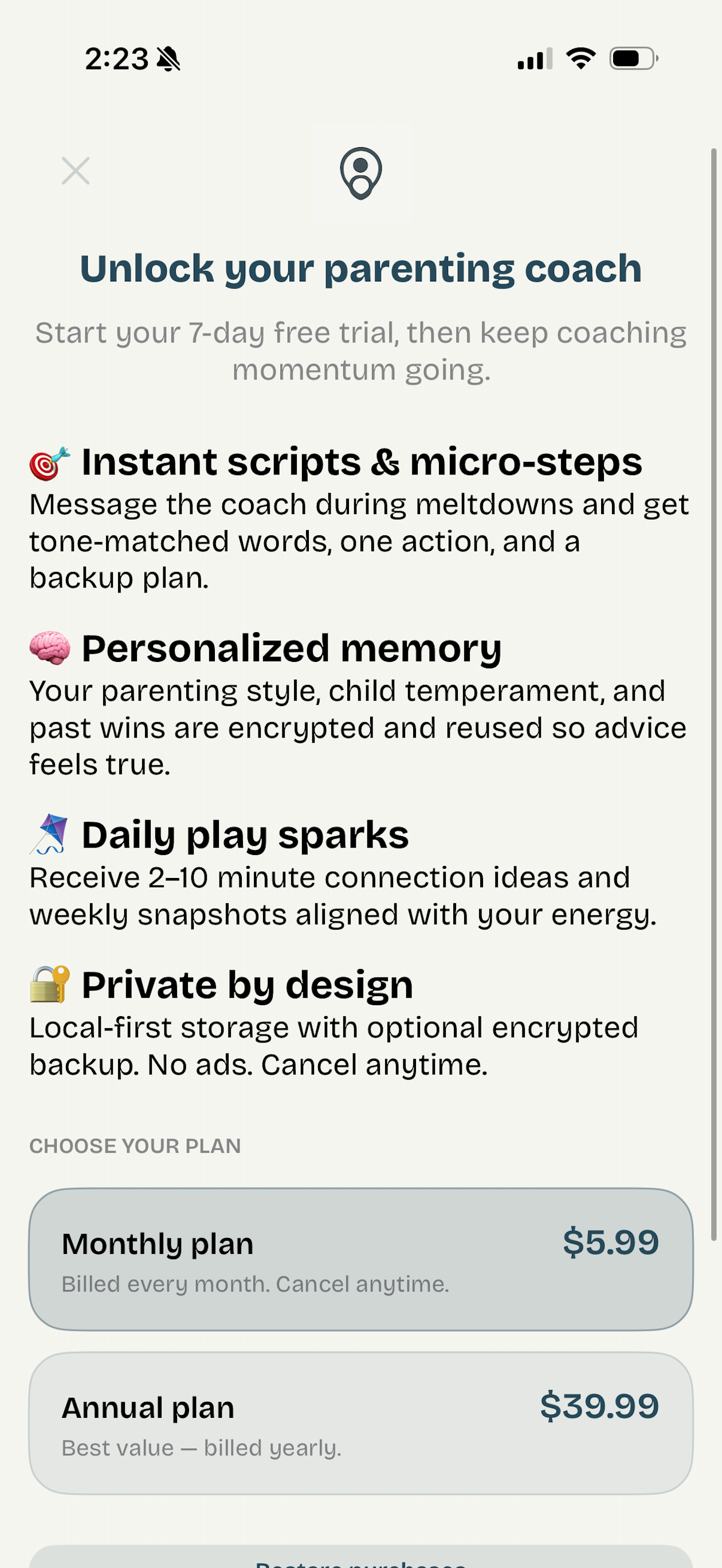 Brilliant Parenting - Screenshot 4 showing product features and functionality