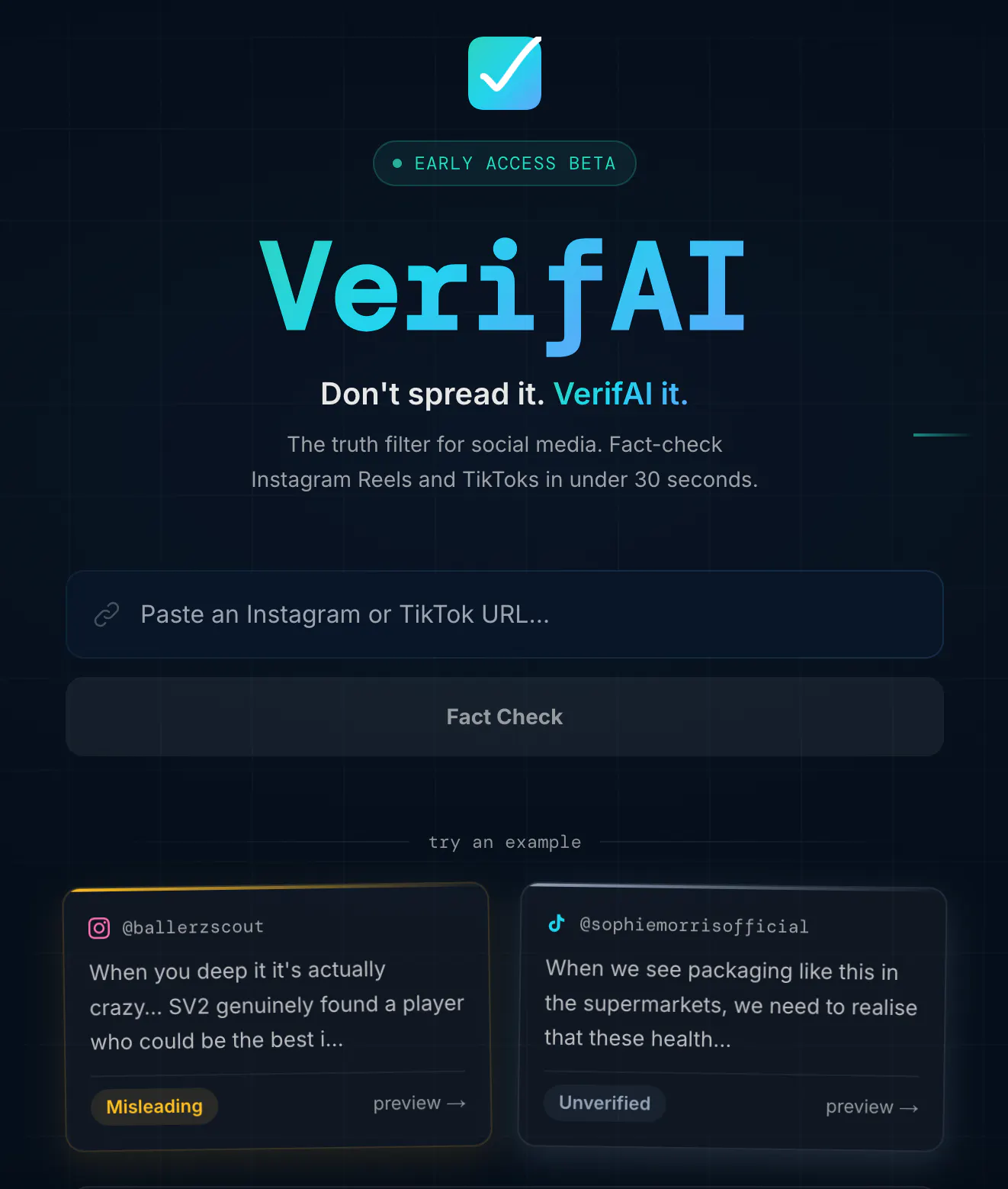 VerifAI のプロダクトバナー